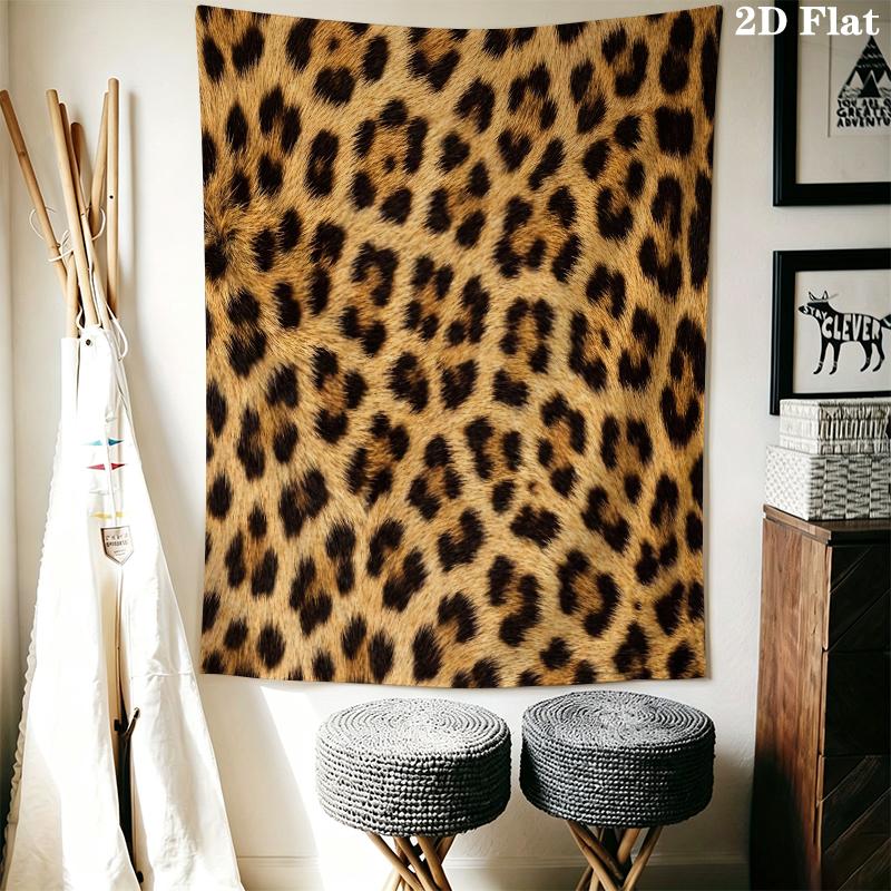 Leopard Print Wall Tapestry Aesthetic Wall Hanging Printed Fabric Blanket Decorative Tapestries for Bedroom Living Room Home Decor
