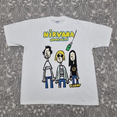 Винтажная футболка Nirvana Nevermind, 90-е, графический принт Курта Кобейна, размер XL