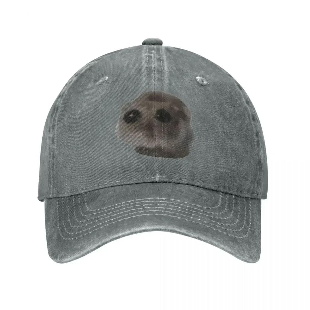 This Is Me If You Even Care Sad Hamster Meme Baseball Cap Vintage Distressed Denim Headwear Unisex Women Outdoor Activities Hat Cap