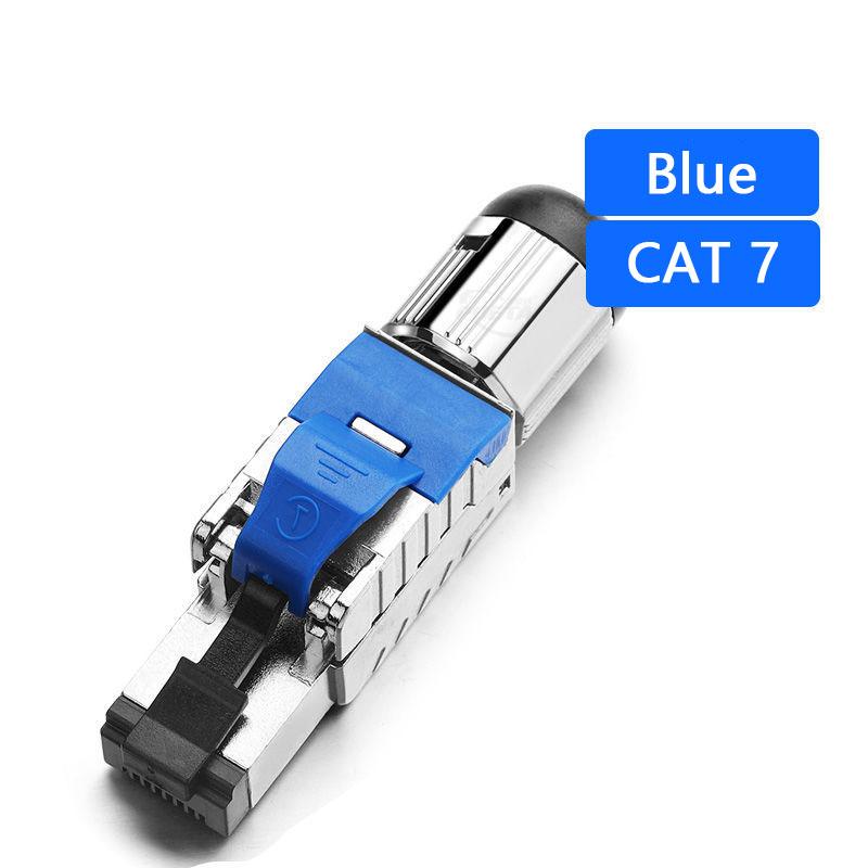 2 шт. разъемы RJ45 CAT6 CAT6A Cat7 CAT8 CAT 8, безинструментальные, цинковый сплав, экранированные 40G Ethernet, оконечные заглушки для кабелей SFTP 23AWG