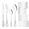 Drmfiy Royal 24 шт. набор столовых приборов из нержавеющей стали, столовые приборы, кухонный обеденный нож, ложка, вилка, набор столового серебра в стиле вестерн, подарок