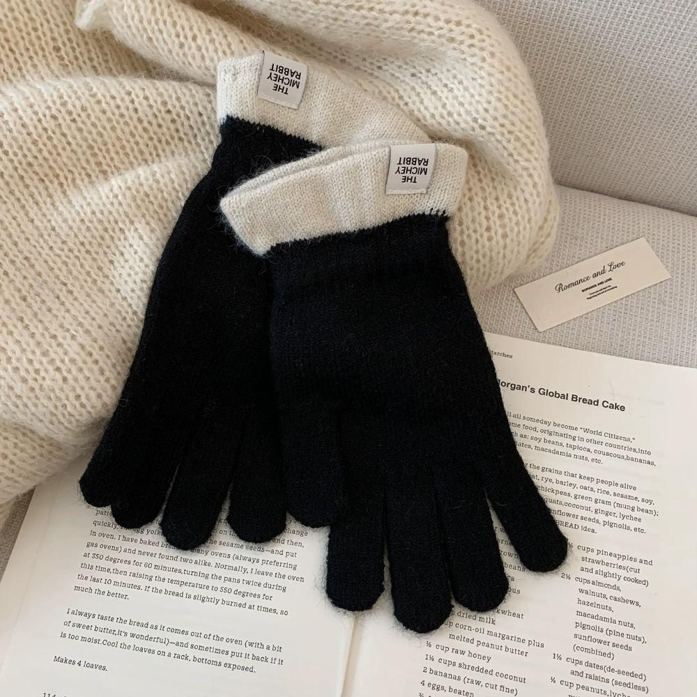 Cold Proof Full Finger Gloves Polyester Winter Warm Gloves One Tip Touch Screen Gloves For Women