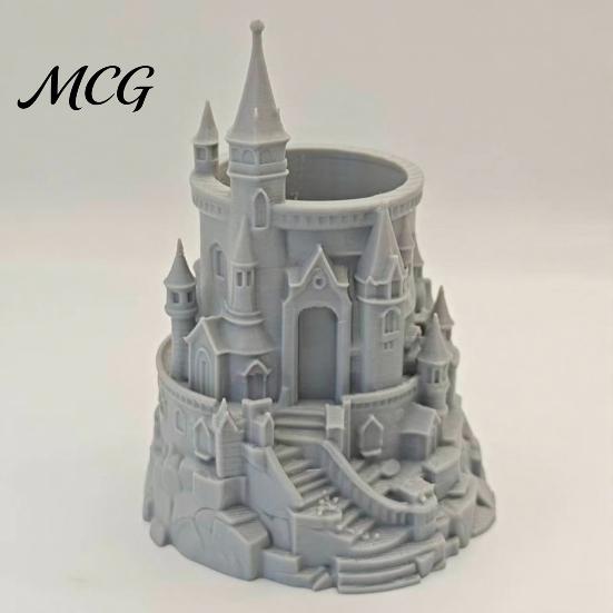 Подставка для кистей для макияжа в форме замка, Подставка для ручек, 3D-печатный настольный органайзер для ручек, карандашей, настольных кистей, Декоративный стакан для хранения карандашей, Дом