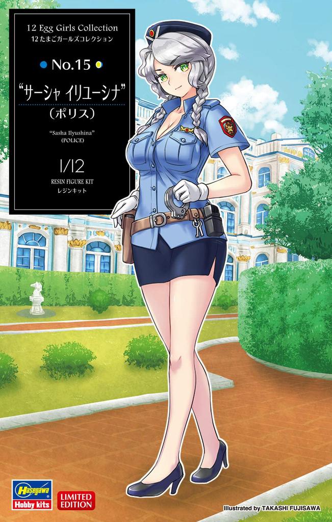 Hasegawa Коллекция Egg Girls Саша Илюшина Неокрашенный смоляной набор SP482 1/12 №15 (Полиция)