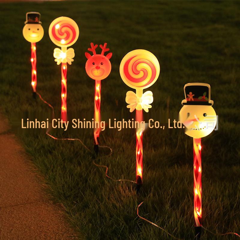 2025 Солнечные Рождественские Санта и Снеговик Светящиеся Гирлянды для Наружного Декора