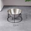 Stainless Steel Pet Food Bowl With Non-Slip Base Bite-Resistant Design Separate Water Bowls Cats Dogs Large