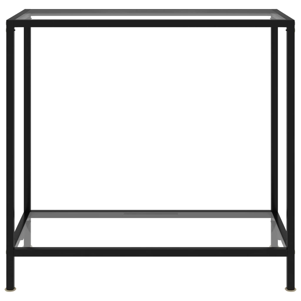 Console Table Transparent 80 x 35 x 75 cm Tempered Glass