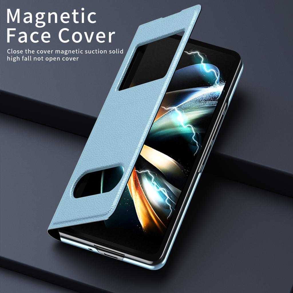 Кожаный деловой чехол с защитой от падения для Samsung Galaxy Z Fold4 5g Fold 4 Fold2 Fold3 Fold 3 2, чехлы для Samsung Z Fold4