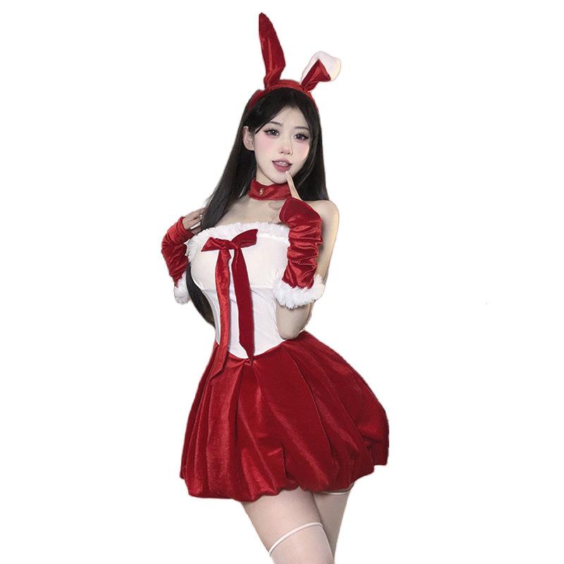 A variety of New Year's Eve plus-size Christmas clothing collection, New Year's robe, sexy underwear, autumn and winter flirting, fun bunny girl st