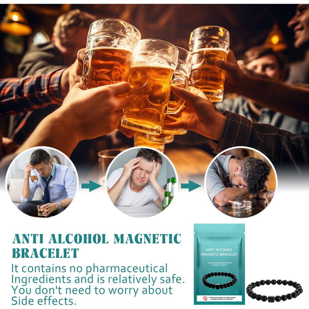 Anti-alcohol Magnetic Bracelet, Bracelet For Relieving Dizziness And Discomfort In Entertainment, Parties, Gatherings And After Drinking.