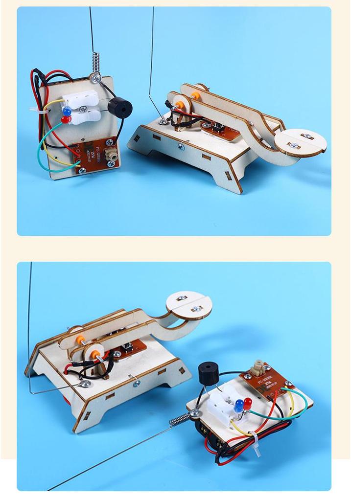 DIY Беспроводной передатчик Образовательная игрушка для возраста 7-14 лет, Деревянный соединяющийся экспериментальный набор