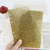 A6 Блестящая Прозрачная Акриловая Папка-Кольца для Свободных Листов DIY Книга Учета Журнал Планировщик Канцелярские Товары для Офиса