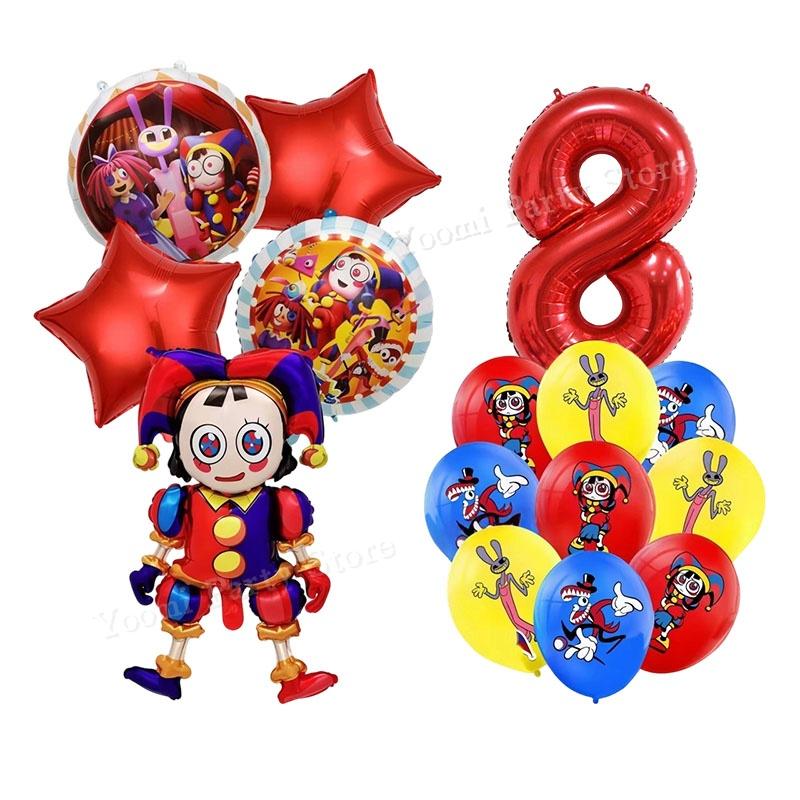 Amazing Tableware Birthday Party Decoration Digitaled Circus Balloon Banner Cake Topper Party Supplies Baby Shower decor gifts