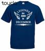 Legends Are Born In December Birthday Gift Present Summer Brand Casual Funny Cotton Short Sleeve Novelty Tshirt