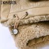 Kaiser Мужская кожаная куртка с капюшоном на подкладке из овчины