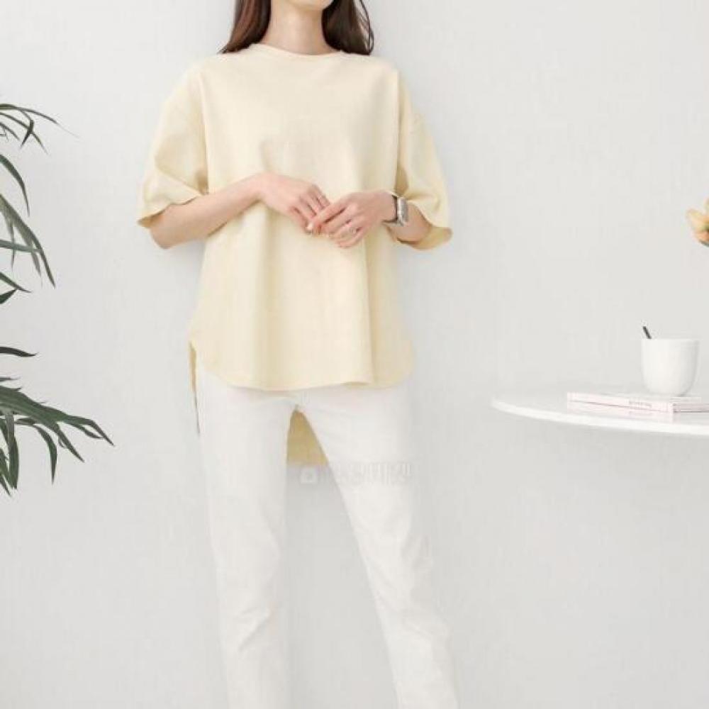 New Arrivals Open Run Women Wrap STyle Oversized T shirT