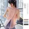 New European & American Style Sleeveless Yoga Mesh Top - Breathable Loose Women’s Fitness Vest