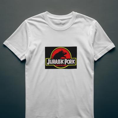 Футболка JURASSIC PORK Смешная Пародия Топ Динозавр Футболка 101