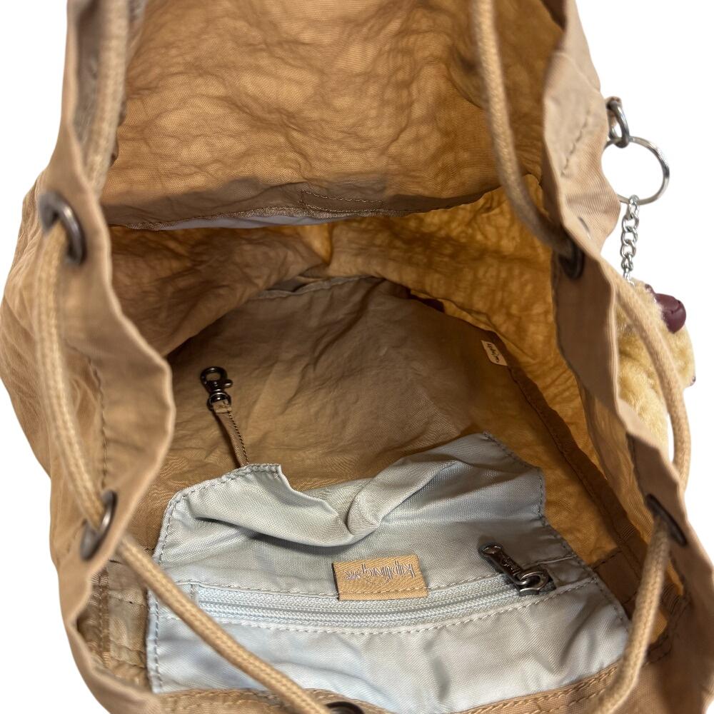 Kipling Kipling Mini Backpack with Charm, Lightweight, Casual, Gorilla Design Nylon Backpack Â· Daypack beige Nylon Used