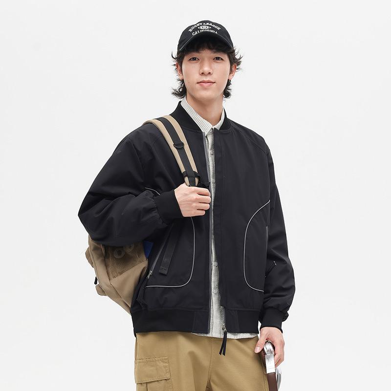 Jacket Men's Autumn and Winter Loose American Retro Tooling Functional Ruffian Handsome Flight Jacket