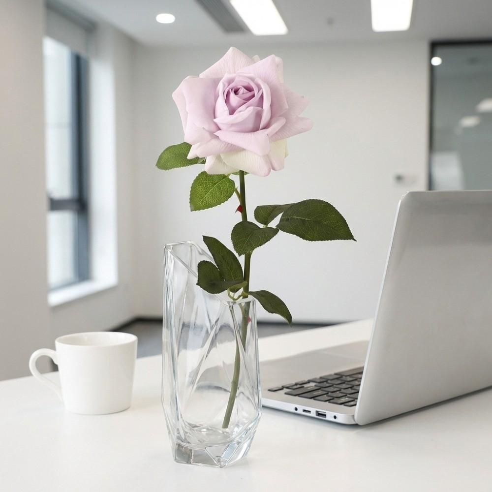 Realistic Artificial Rose Flower Real Touch Faux Rose Branch Simulation Big Rose Wedding Party