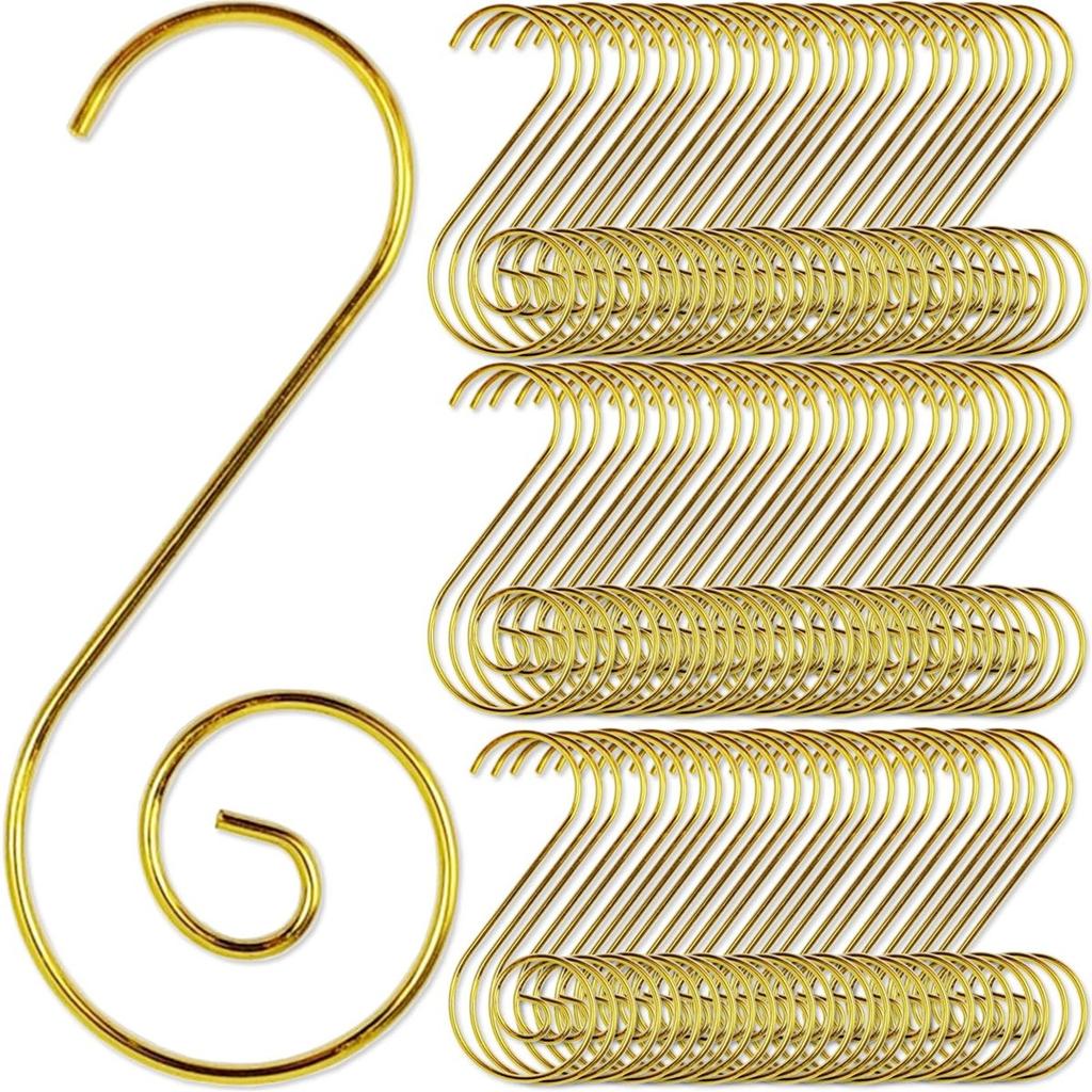 Christmas Tree Decoration Hook, Christmas Metal Wire Decoration Hanger S Shaped Hook For Christmas Stocking Christmas Ball Party Decoration