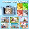 Appareil photo pour enfants, double caméra, version rechargeable de 2,0 pouces, avec carte SD de 32 Go, cadeau de Noël