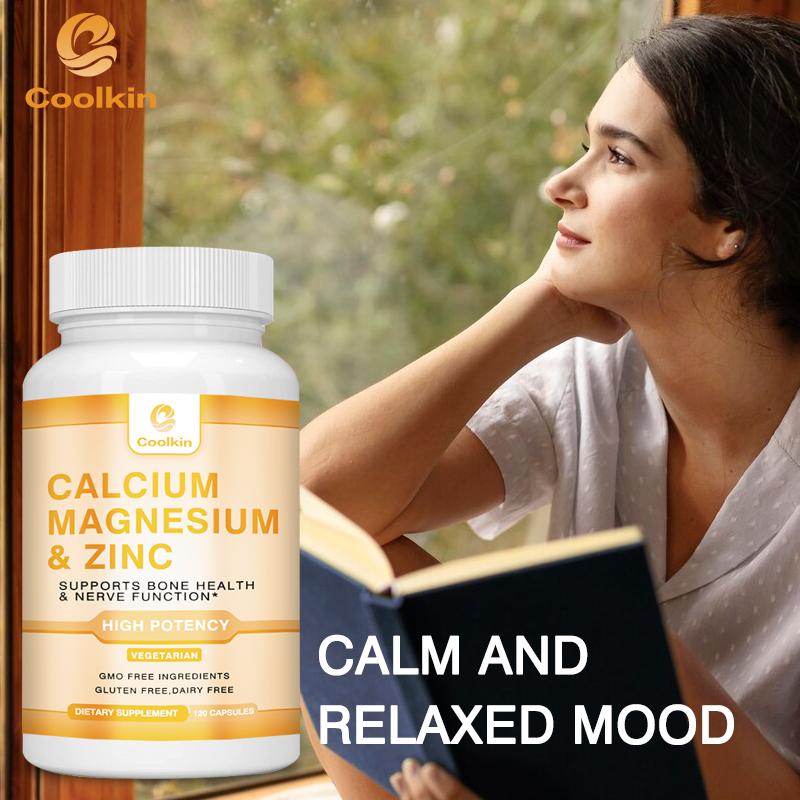 Coolkin is rich in a blend of calcium, zinc, and magnesium; it's all-natural, contains 120 capsules, and is suitable for adults.