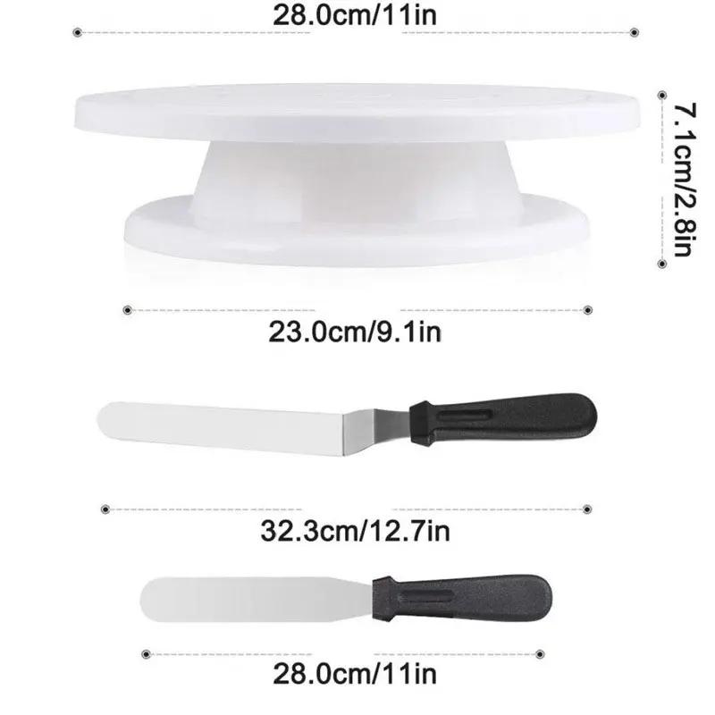 Cake Decoration Tools Sets Baking Cream Pastry Nozzles Cake Turntable Spatula Piping Icing Tips Cake Tools Accessories