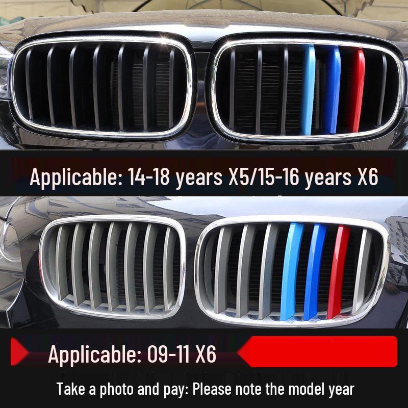 Цветные полоски на решетку радиатора для BMW: Подходит для X1, X3, X4, X5, X6 и серии 5312