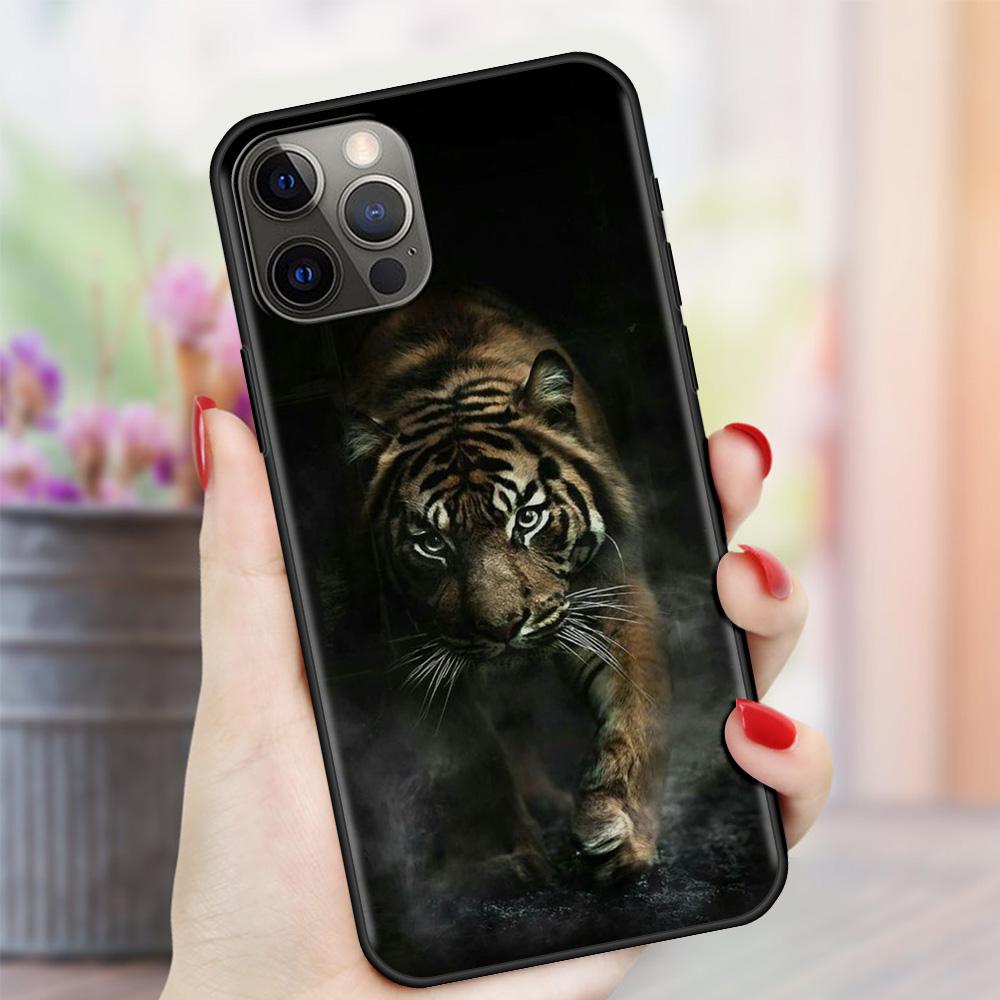 Мягкий чехол для телефона Lion Alpha Male Tiger для Apple iPhone 11 12 Pro Max SE 2020 7 8 Plus XR X XS 6 6S 5 5S, силиконовая задняя крышка