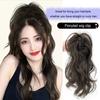 Women Curly Ponytail Extension Hairpiece with Claw Clip Fluffy Natural High Temperature Fiber Messy High Ponytail Long Wavy Wig Synthetic Hair