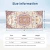 Floral Carpet Theme Quick Dry Beach Towel Custom Name Text Print Large Sand Resistant Towel Beach Vacation