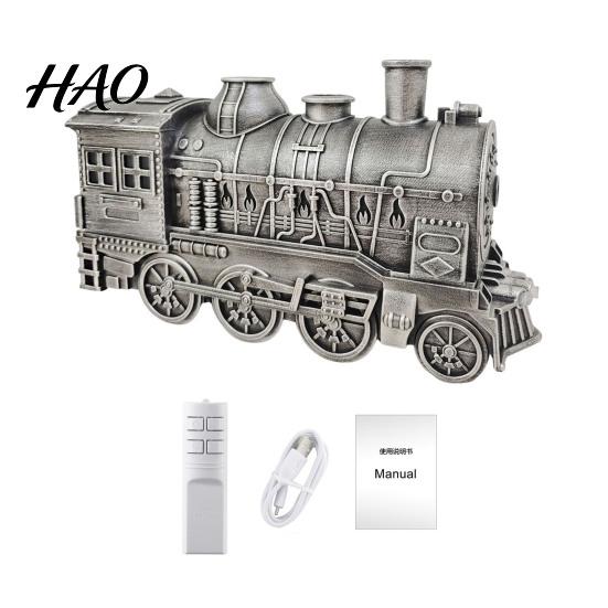 Relaxing Scent Machine for Yoga 300ml Vintage Train Aroma Diffuser, Steam Locomotive Humidifier with Remote & LED Christmas Gift Women Light,