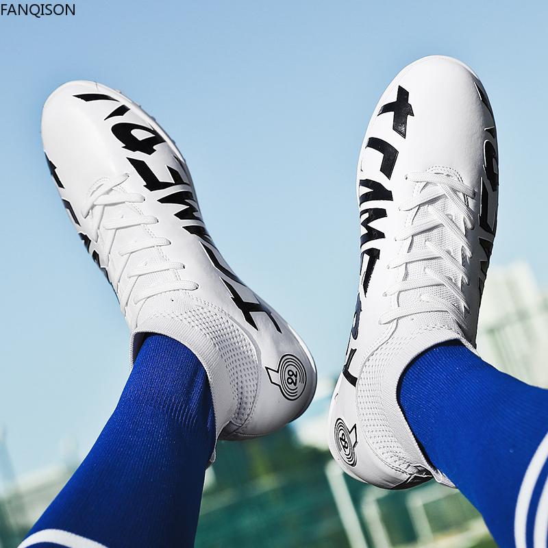 31-48 Мужские/женские футбольные бутсы Резиновая мягкая подошва с короткими шипами Искусственный газон для соревнований в помещении Профессиональные детские футбольные бутсы