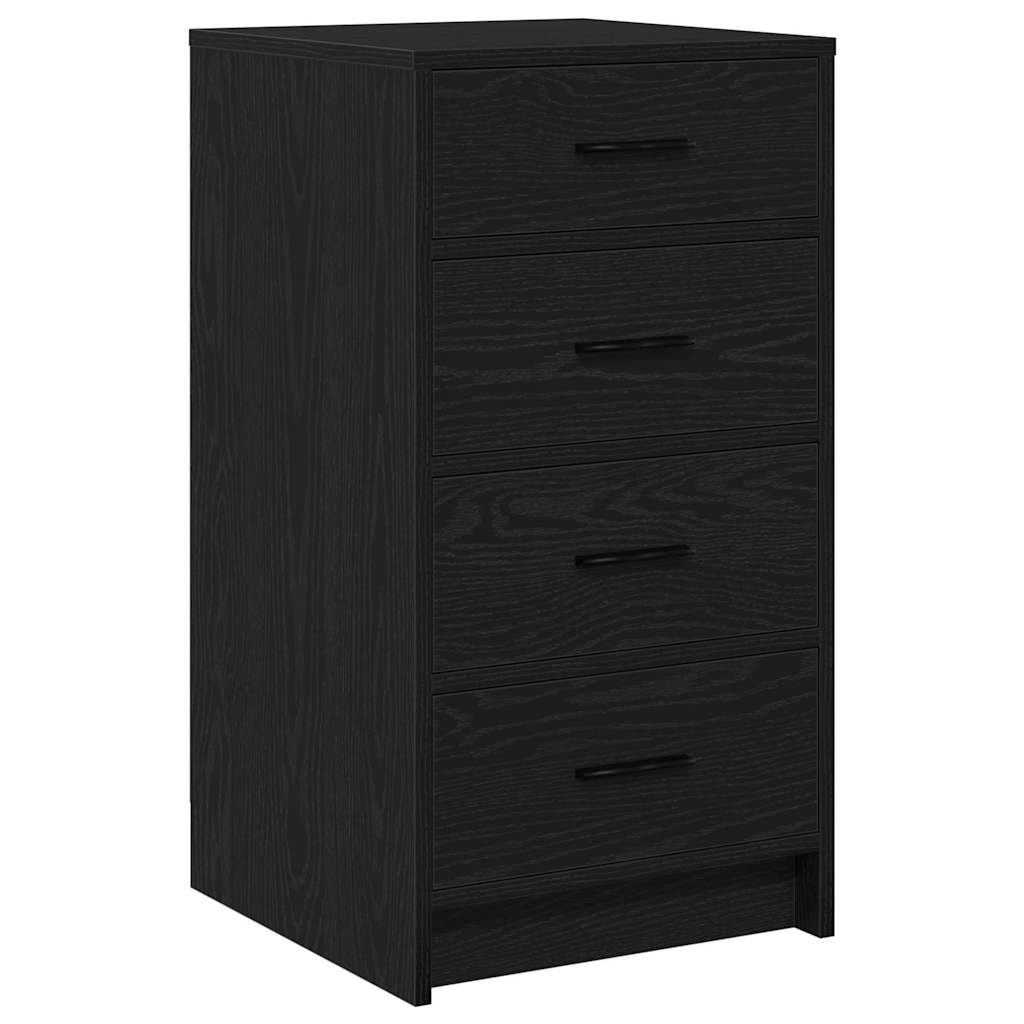 Sideboard Black Oak Effect 40 x 41 x 75 cm Engineered Wood