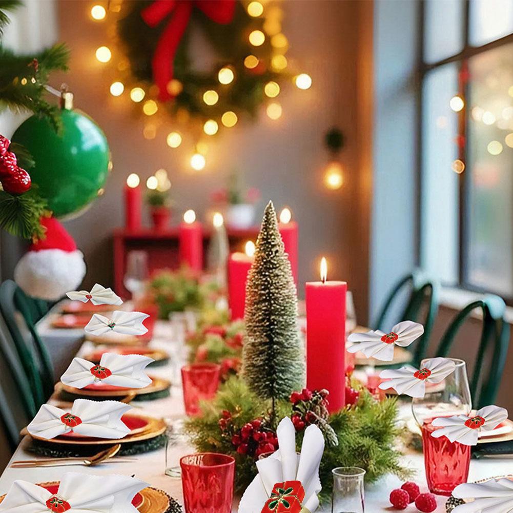 Set of 12 Metal Napkin Rings Red Color 22 by 4 Centimeters Suitable for Weddings Parties and Festive Table Settings