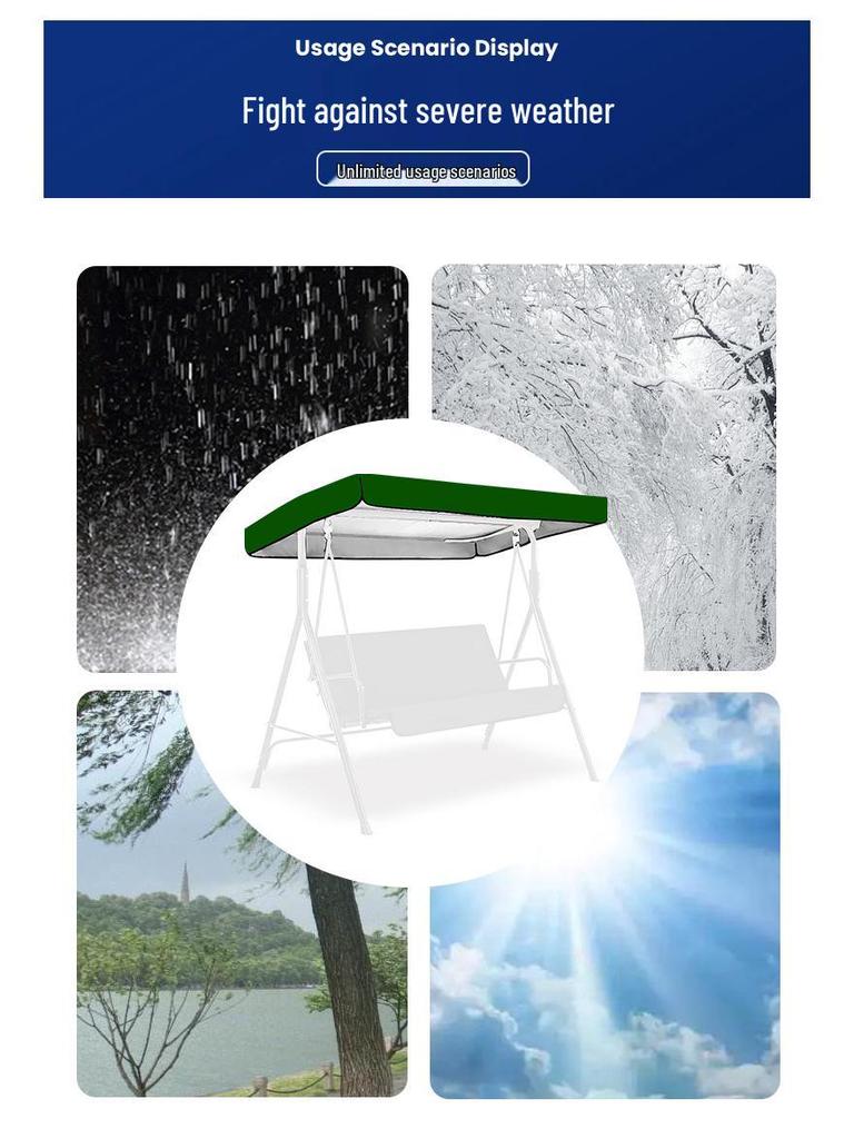 Водонепроницаемый и солнцезащитный навес для садовых качелей-палатки