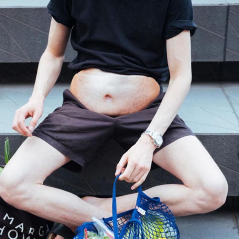 3D Beer Belly Waist Bag PU Novelty Anti-theft Organizer Pouch Fanny Pack