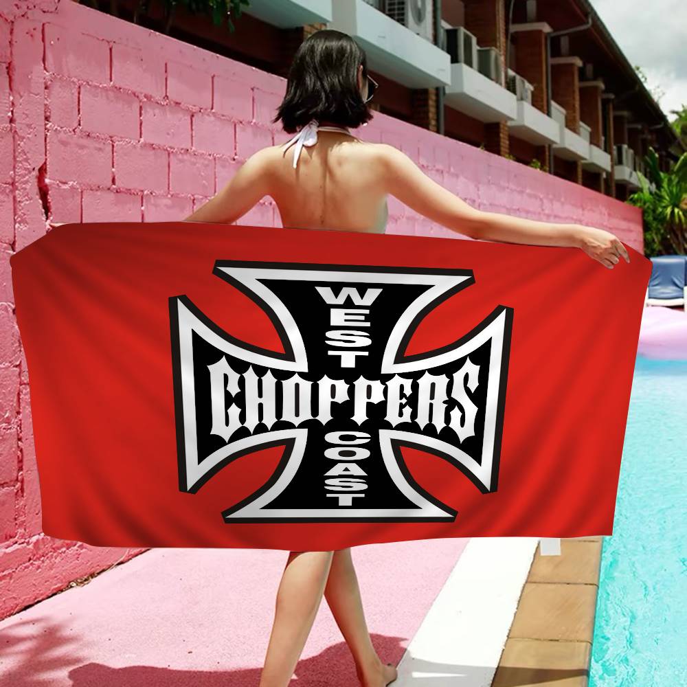 West Coast Choppers Аниме Пляжное Полотенце Мягкое Впитывающее Мочалка Детские Подарки Для Детей Путешествия Кемпинг Спортзал