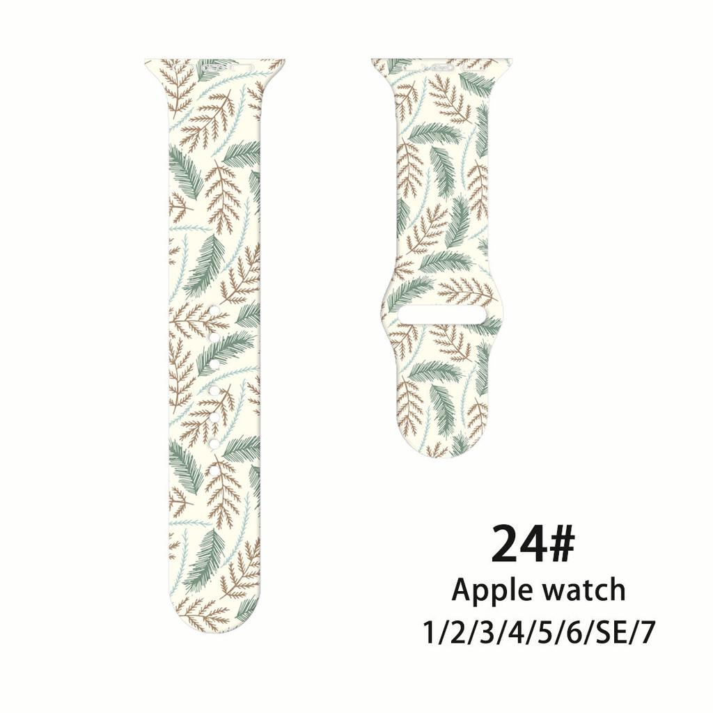 Ремешок Fresh Mori Printed Strap для Apple Watch S10 - мягкий силиконовый спортивный креативный сменный ремешок для iWatch 10/9/8/7/6/5/4/3/2/1/Se/Ultra/Ultra2 49 мм