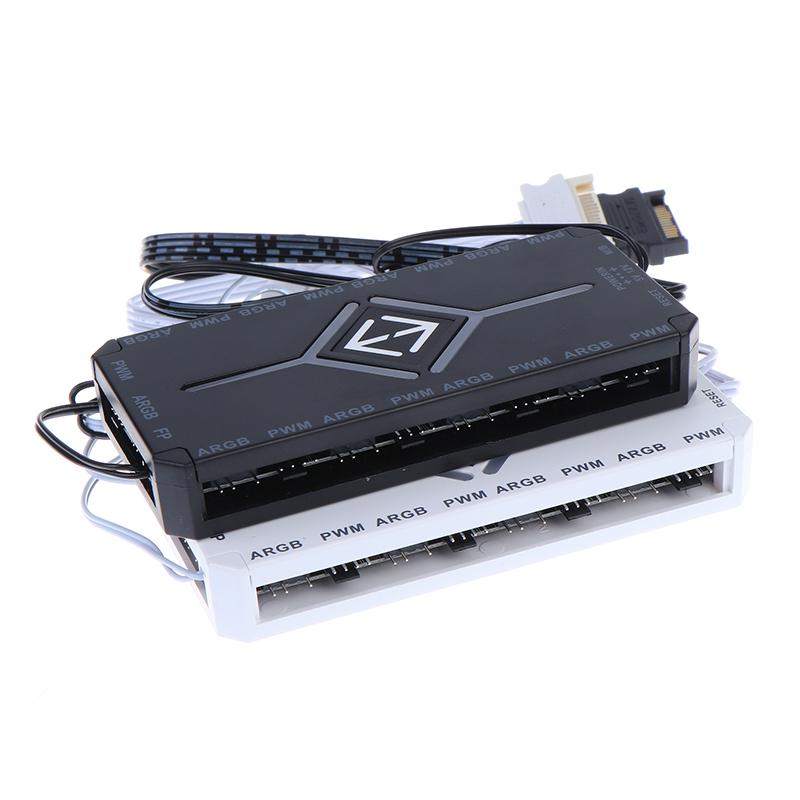 1-9 3-в-1 5В 3-контактный ARGB-контроллер Хаб вентиляторов охлаждения PWM Магнитный хаб с ARGB-контроллером 5В 3-контактный для корпуса ПК