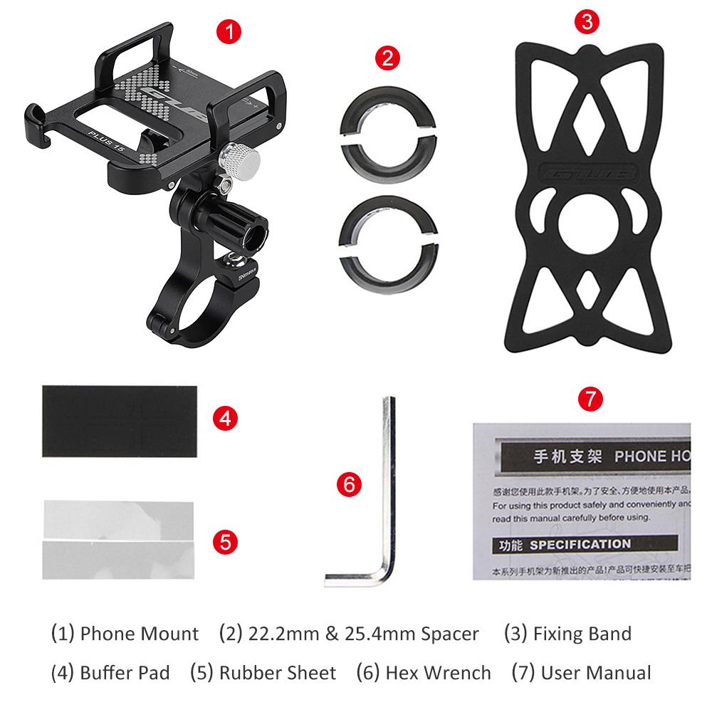 Алюминиевый держатель для телефона на велосипеде, вращающийся на 360 градусов, регулируемый противоскользящий велосипедный руль, телефон
