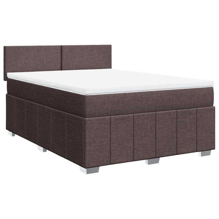 Maison Exclusive - Sommier à lattes de lit avec matelas Marron foncé 140x200 cm