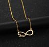 Atoztide Fashion Infinity Jesus Heartbeat Necklace For Women Stainless Steel Endless Forever Love Friendship Jewerly Gift