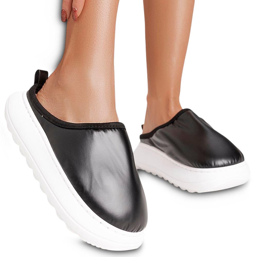 Borello Women's Platform Slippers Black 38