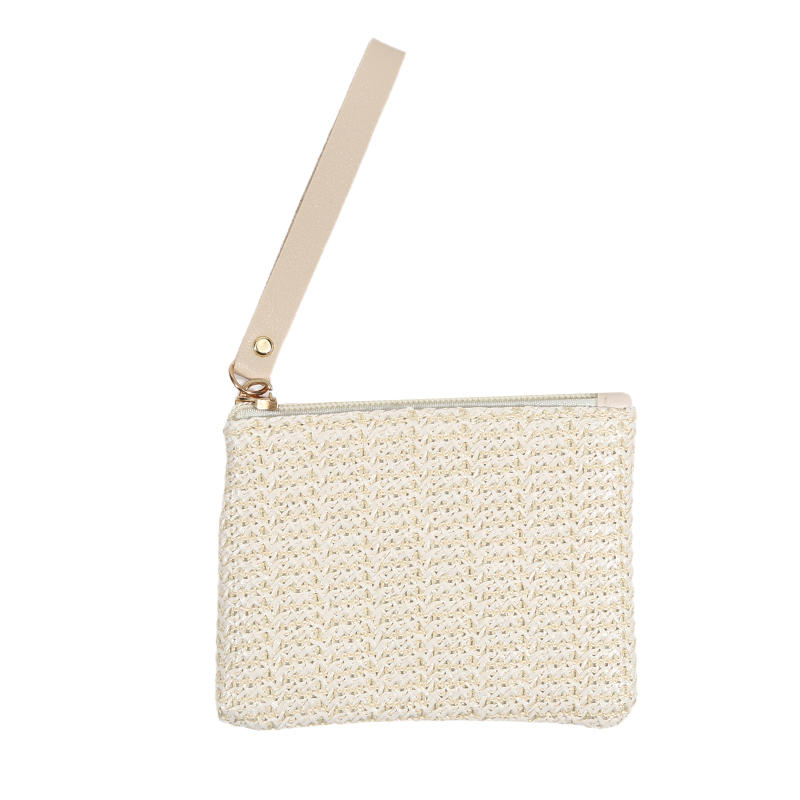 Женская летняя соломенная сумка с вертикальной полоской, новая мини-сумочка, кошелек, сумка для карт, женские клатчи и браслеты