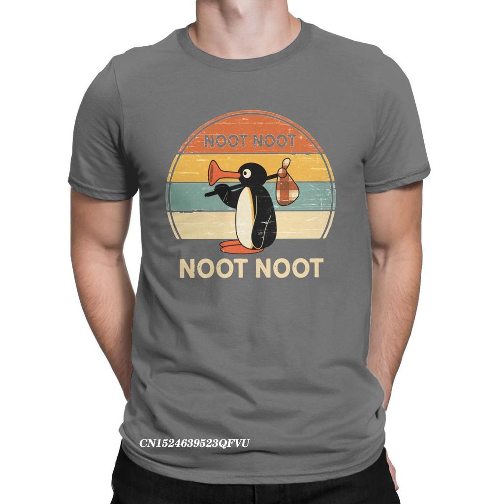 Мужская женская футболка Noot Noot Pingu Penguin Meme Gift Funny Premium Cotton Tee Shirt Harajuku Tshirt Crewneck Clothing Printing