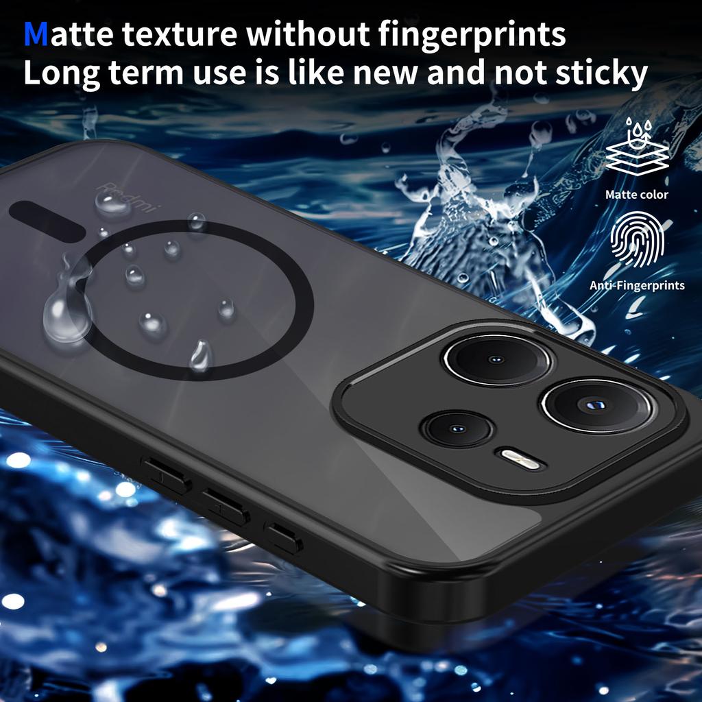 Чехол для Xiaomi Redmi Note 14 13 4G 5G Матовый Прозрачный Магнитный Magsafe Противоударный Чехол для Redmi Note 13 Pro Plus 5G 4G