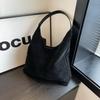 Monochromatic Suede Women's Bag Large Capacity Simple and Casual Vintage Shoulder Bag